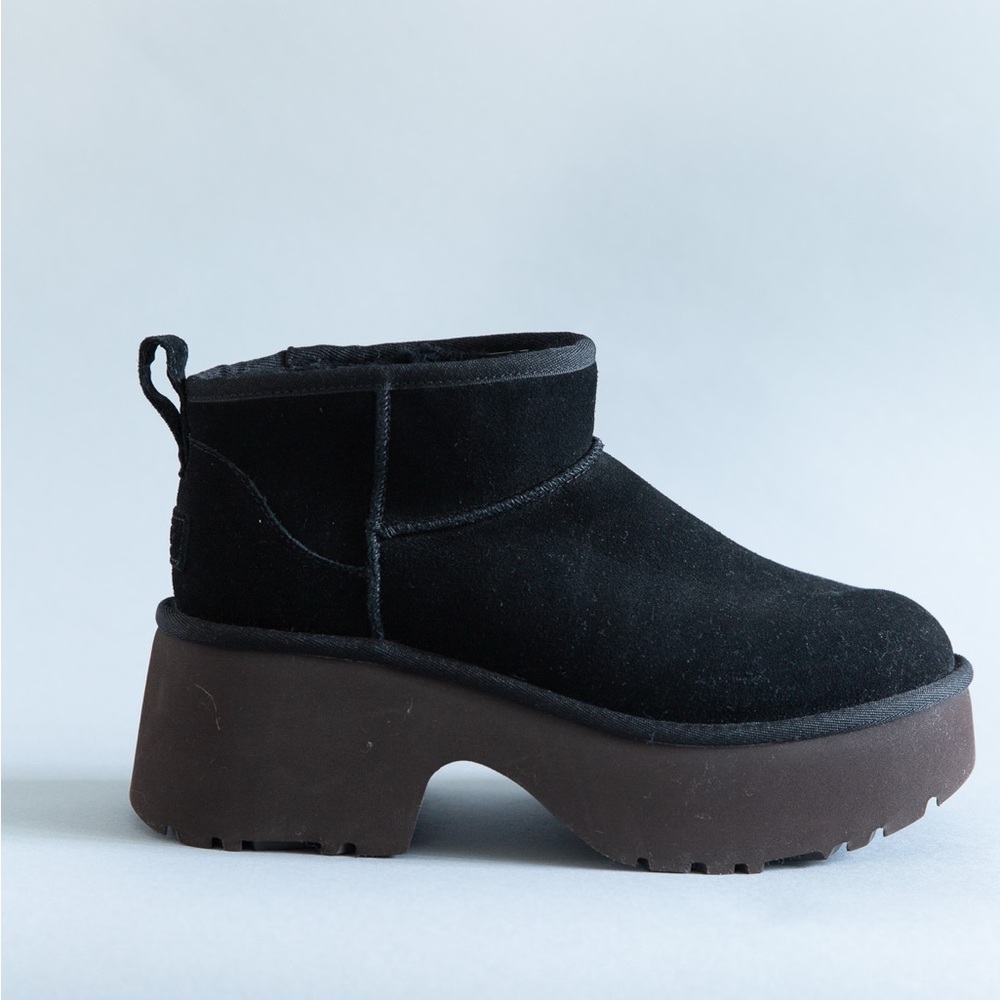 UGG Black Platform Heeled Ankle Boots